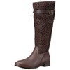 Trotters Women's Lyra Wide Calf Riding Boot, Dark Brown, 6.5