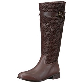 Trotters Women's Lyra Wide Calf Riding Boot, Dark Brown, 6.5 M US