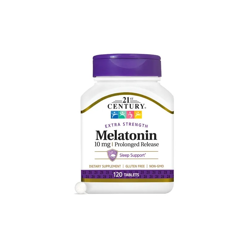 21st Century Melatonina 10 Mg Liberación Prolongada 120