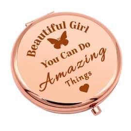 Encouragement Gift for Women Compact Makeup Mirror for Friends Sister Bestie Daughter Inspirational Gifts for Girls Motivational Birthday Gift Folding Makeup Mirror Christmas Graduation Gifts