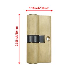 Savagrow 60mm Lock Cylinder with 3 Keys Solid Brass Door Lock Cylinder Replacement Door Cylinder Locks, Silver