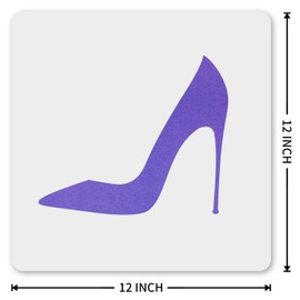 MAGJUCHE High Heels Stencil 12 Inches, Reusable High Heel Stencil for Painting DIY Crafts Decor