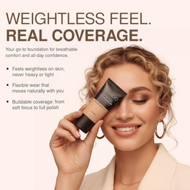 Palladio Base Líquida Skin Foundation Powder Finish Golden Beige 0.91 oz                                                                              