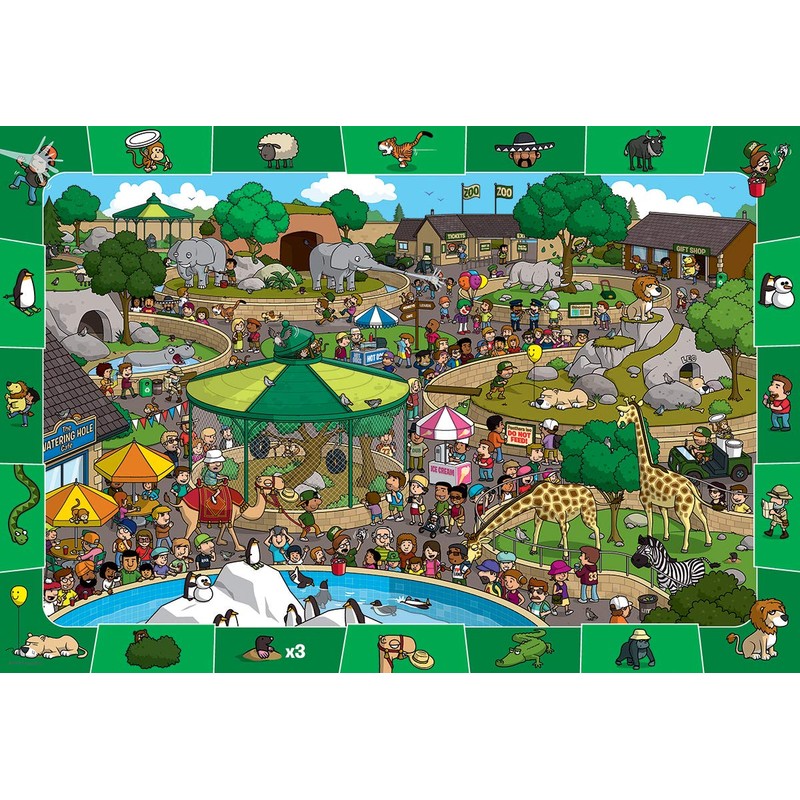 A Day at the Zoo - Spot and Find Puzzle,