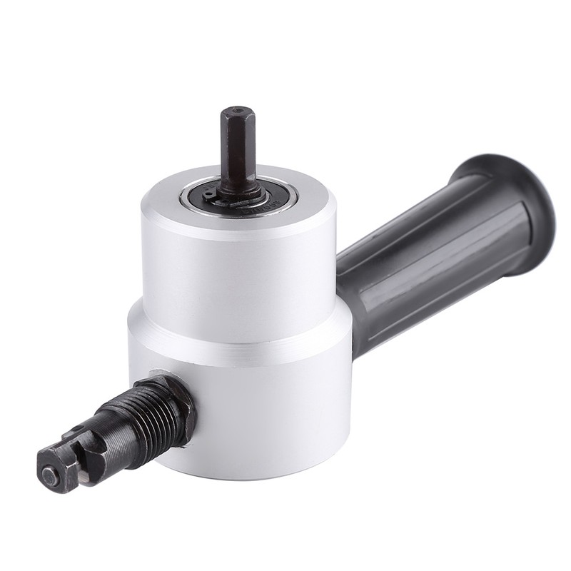 Double Head Sheet Metal Cutter Electric Power Drill Attachment Nibbler