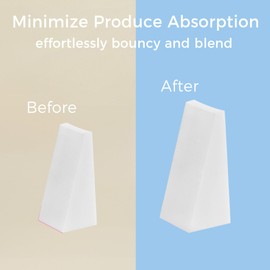 Blossique Makeup Sponges, 48 Pack of Triangle Cosmetic Wedges for Foundation & Powder Blending, Latex Free Foam Blenders, Smoothing Application for Liquid and Cream Makeup