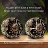 Lancholy 10-Inch Silent Wooden Wall Clock, Gold Celestial Clock Face
