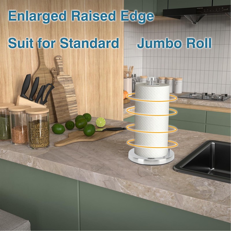 Paper Towel Holder with Damping Effect Stainless Steel Punch Free