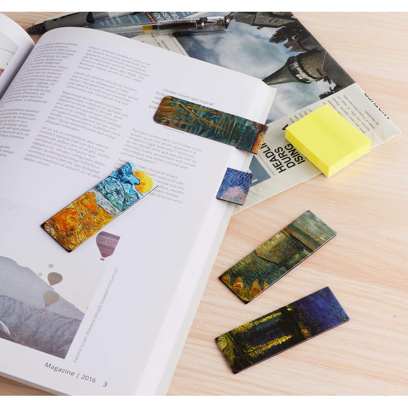 Magnetic Bookmarks 14Pcs Book Mark 3.1’‘ Page Magnetic Markers with