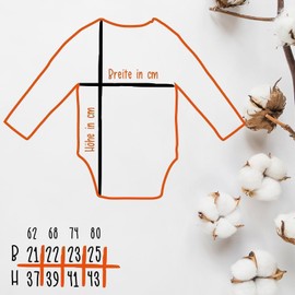 Huuraa Baby Bodysuit Heart Unisex Long Sleeve Romper Size 62-80 with Motif for the Greatest People Gift Idea for Newborns and Toddlers, White