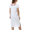 YZXDORWJ Women Mexican Embroidered Dress Ruffle Collar Sleeveless (M, 626W)