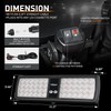 Nilight Amber 48LED Visor Strobe Lights Interior Windshield Emergency Warning