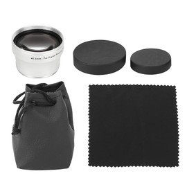 Aluminum Alloy 40.5mm 2X Magnification Universal Teleconverter Telephoto Lens with Pouch Bag for All 40.5mm Opening Diameter Camera Lenses