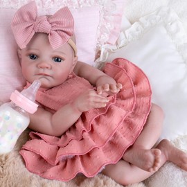 Aori Reborn Baby Dolls Lifelike - Realistic Life-Size 20 Inch Newborn Baby Doll Girls with Poseable Limbs and Feeding Kit Included, Nice Gift for Kids 3+