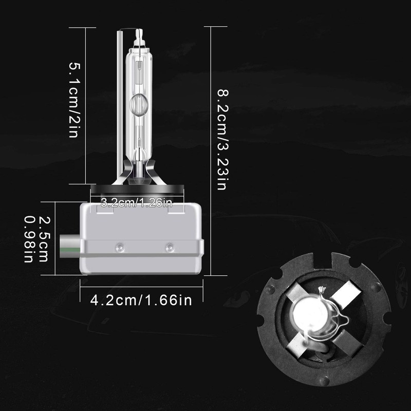 WinPower D3S HID Headlight Bulbs, 6000K 35W Xenon Replacement Lights,