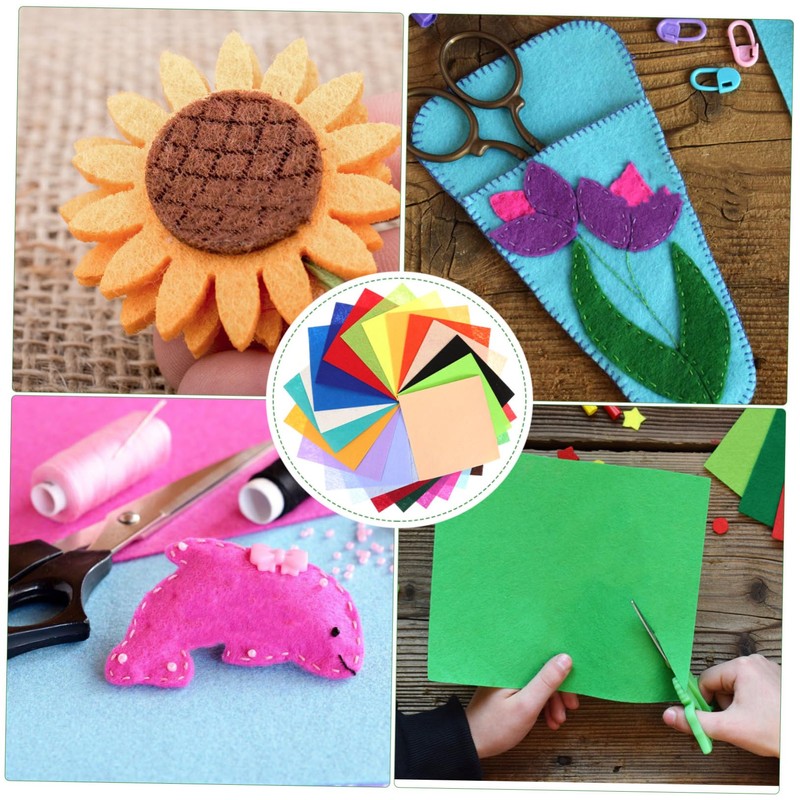 Operitacx 40sheets DIY Craft Felt Sheets Non Woven Fabric Quilting