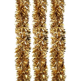 Robelli Thick Luxury MATTE Christmas Tree Tinsel Decoration (Gold - 6 meters)