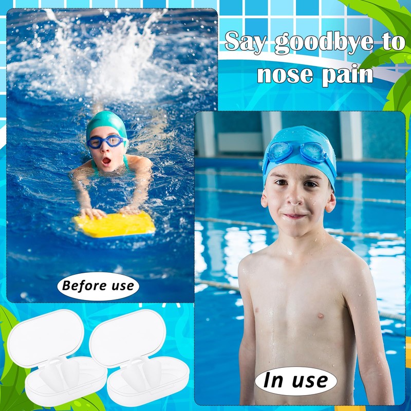 Relaxweex 2 Pack Nose Plugs for Swimming for Adults and