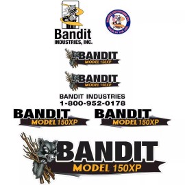 Brush Bandit Wood Chipper Model 150xp Decal Kit - 150XP Decals Stickers kit