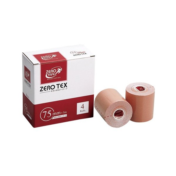 Zero Tex Kinesiology Tape 75 mm X 5 m 4 Pack