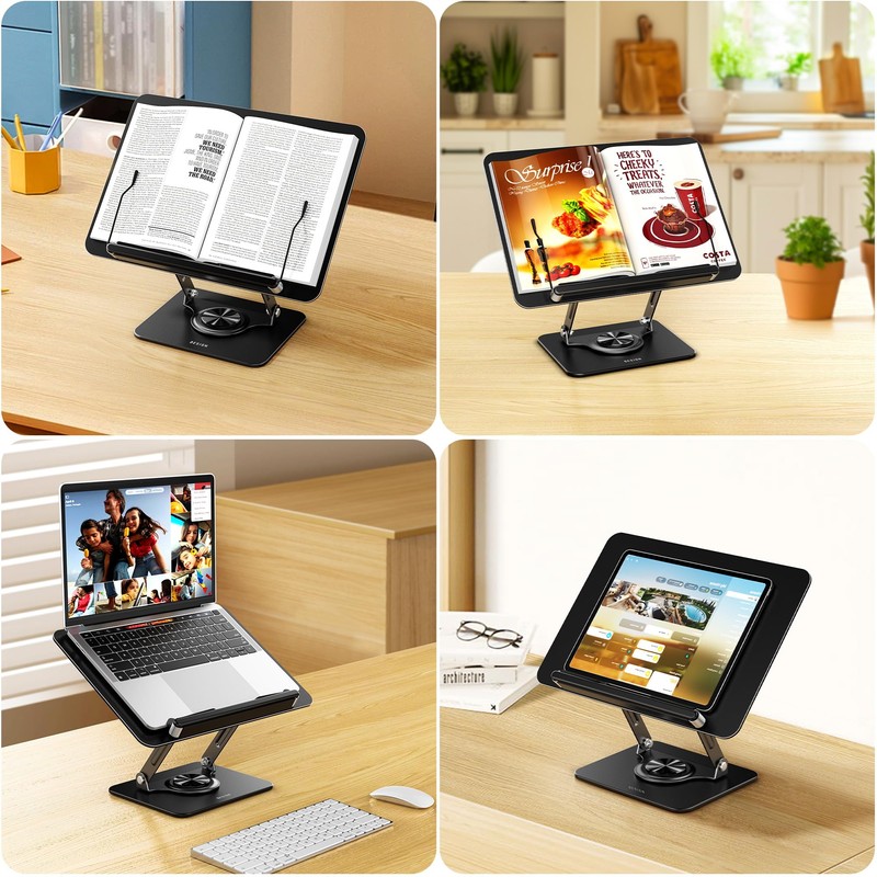 BESIGN BS02 Book Stand for Reading, Adjustable Book Holder, Ergonomic