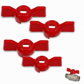 OUNONA 4 Pezzi Maniglia di Ricambio per Valvola a Sfera Maniglia di Chiusura Dell'acqua per Rubinetto Esterno Rubinetto da Giardino Riparazione di Ricambio 6x10mm