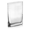 CYS EXCEL Glass Book Vase (H:10" Open:7"x2") Round Edge Oval