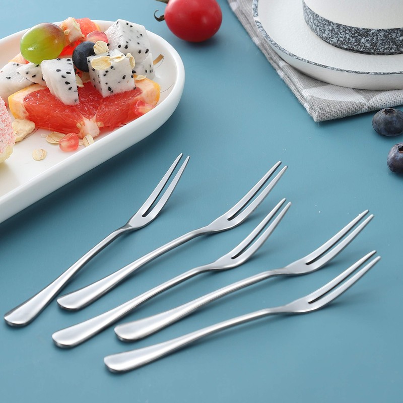 GOBOOMAN Fruit Forks Salad 12pcs 304 Stainless Steel Tasting Appetizer