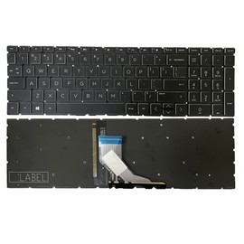 GinTai Laptops Keyboard Backlit US Replacement for HP Pavilion Gaming 15-DK 15-EC 15T-DK 15-CR 15-CS PK1328B3A09