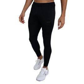 TCA Uomo Rapid Pantaloni Tuta da Corsa con Tasche a Zip - Pantalone Sportivo Leggero - Nero, L