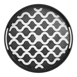 Olympia Kristallon PC Round Non Slip Tray with Handles - 300mm 12"