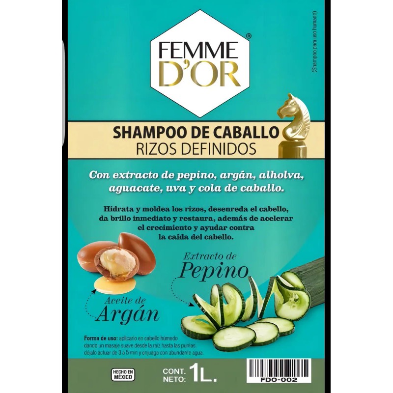 Shampoo Femme D'or Rizos Definidos 1 Lt