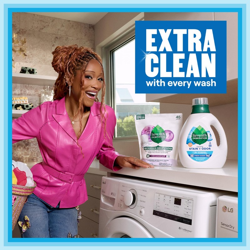 Seventh Generation Laundry Detergent Sheets 32ct Free & Clear Removes