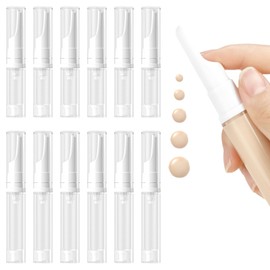 12PCS Empty Airless Pump Bottles, Vacuum Sealer for Jars Empty Lotion Bottles, Refillable Cosmetic Containers Cream Dispenser Vacuum Cosmetic Travel Bottle(5ML+10ML)