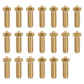 20PCS Brass Nozzle Kit for Kobra 2, 1.75mm 3D Printer Accessories 8pcs High Speed 0.4mm and 3pcs 0.2/0.6/0.8/1.0mm Brass Hotend Nozzles Set for Kobra 2, Kobra 2 Pro/Plus/Max/Neo