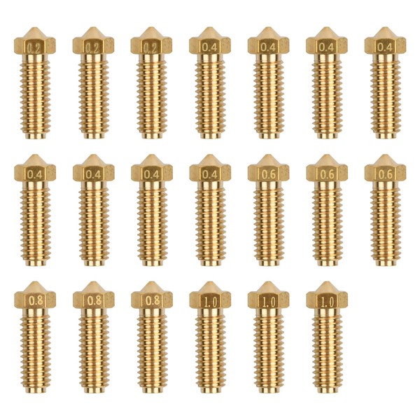 20PCS Brass Nozzle Kit for Kobra 2, 1.75mm 3D Printer