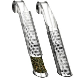 2 Pack Tea Infusers, Stainless Steel Long Handle Tea Strainer for Loose Tea,Suitable for Home,Business Trip, Travel, Picnic