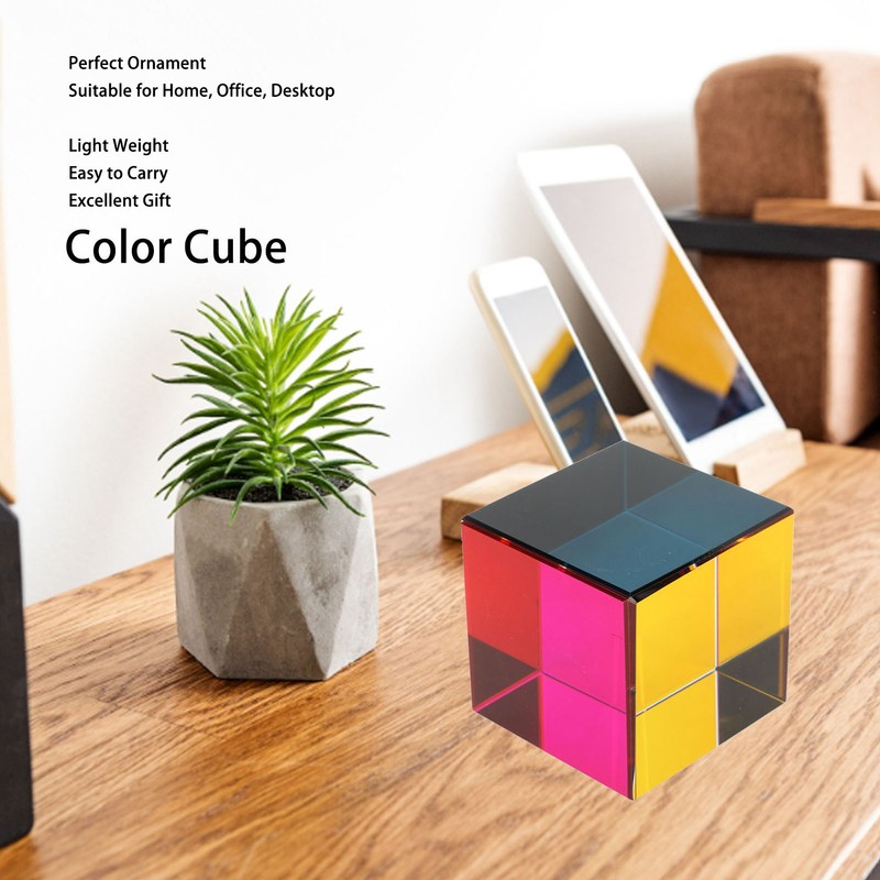 Color Cube Optical 6 Sides Cube Optical Cube Prism for