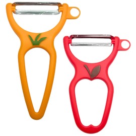 Freedom Farms Original Vegetable Shaped Peelers w/Steel Blade, Multiple Colors Available (2)