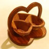 PKDBC Wooden Compartment Spring Basket (12 Inch, Heart Shape 3