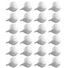 Gelante Bulk Plain Blank Baseball Caps Adjustable Back Strap. 001-White/Gray-24PC