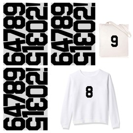 3 juegos de 1 a 10 números de 1 a 10 números de vinilo para transferencia de calor para camisetas deportivas, camisetas de ropa, impresión de eslogan, decoración de manualidades (negro)