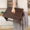 Wooden Step Stool (16.5" Dx12 Wx9 H) Bed Steps for