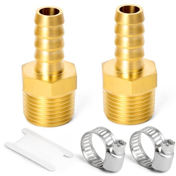 TAILONZ PNEUMATIC 5-Point Brass Hose Joint, G1/2-16mm Hose Adapter, Hose Joint External Thread Belt 5 Point Hose Clip