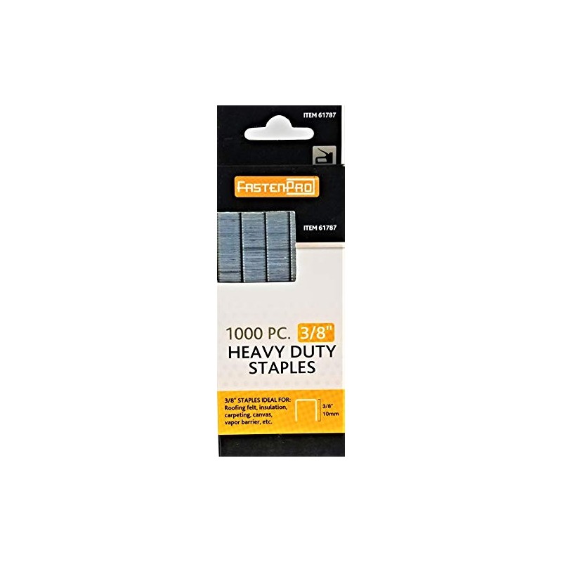 Fasten-Pro Heavy Duty Staples, 3/8", 1000 Pc.