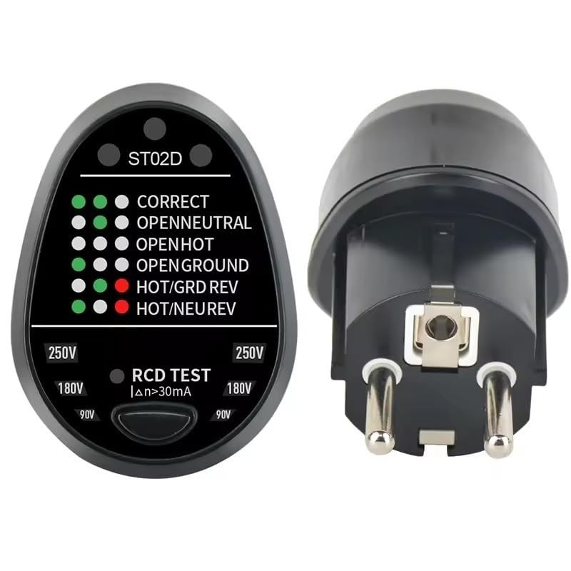Socket Tester, Cable Assignment Test, FI Circuit Breaker Test, from