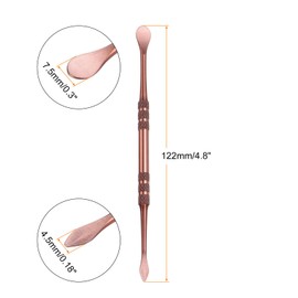 HARFINGTON 8 Pcs Wax Carving Tools 4.8" Double Ended Stainless Steel Wax & Clay Sculpting Wax Carvers Tools Modeling Spoon for Figures Clay Handmade Art Works, Rose Gold