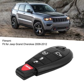 KIMISS Llave remota para automóvil de 4 botones, 433MHZ ABS Llave para automóvil para 2008-2012 M3N5WY783X