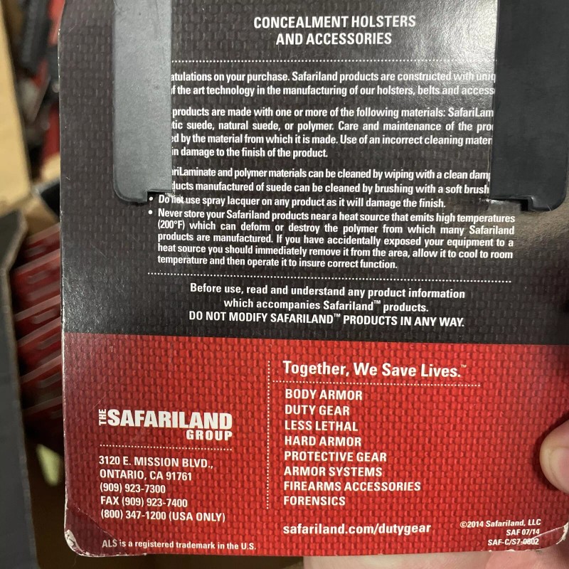 Safariland ZB021 38-7-4 SA01 38 Mace Holder Top Flap For