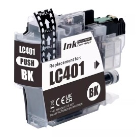 Unbranded/Generic BLACK Ink Tank Compatible with Brother LC401 MFC-J1010DW MFC-J1012DW MFC-J1170DW - 1 Pack Black